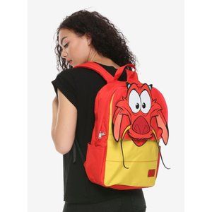 Loungefly Disney Mulan Mushu Face 17” Backpack NWT